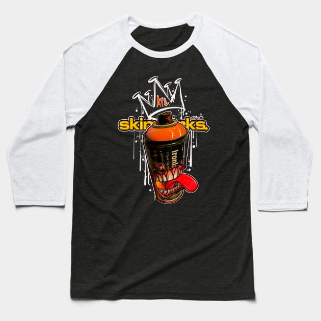 Spray Paint Can ATL Baseball T-Shirt by skinwerks